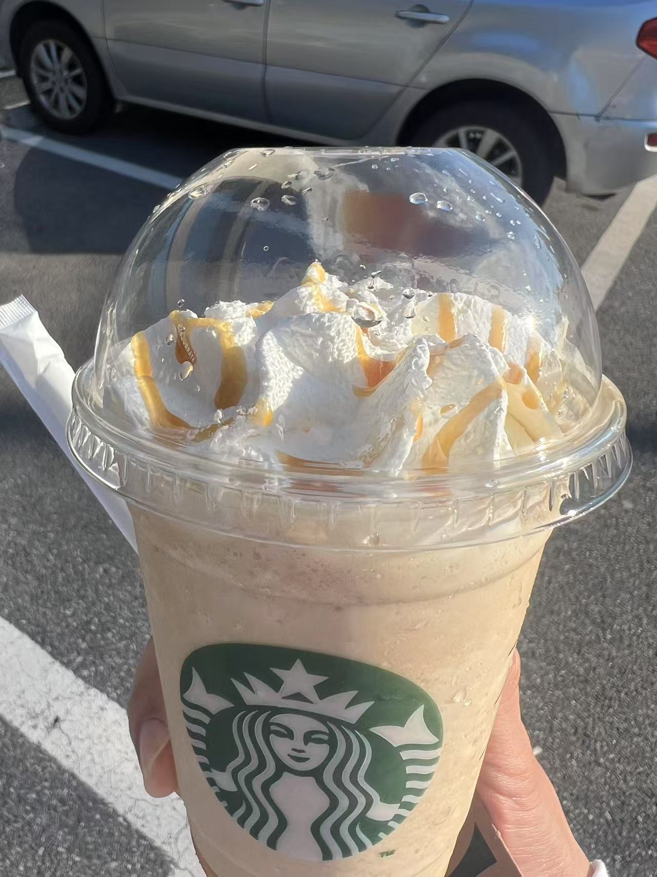 Starbucks Café Brûlée Frappuccino Top View