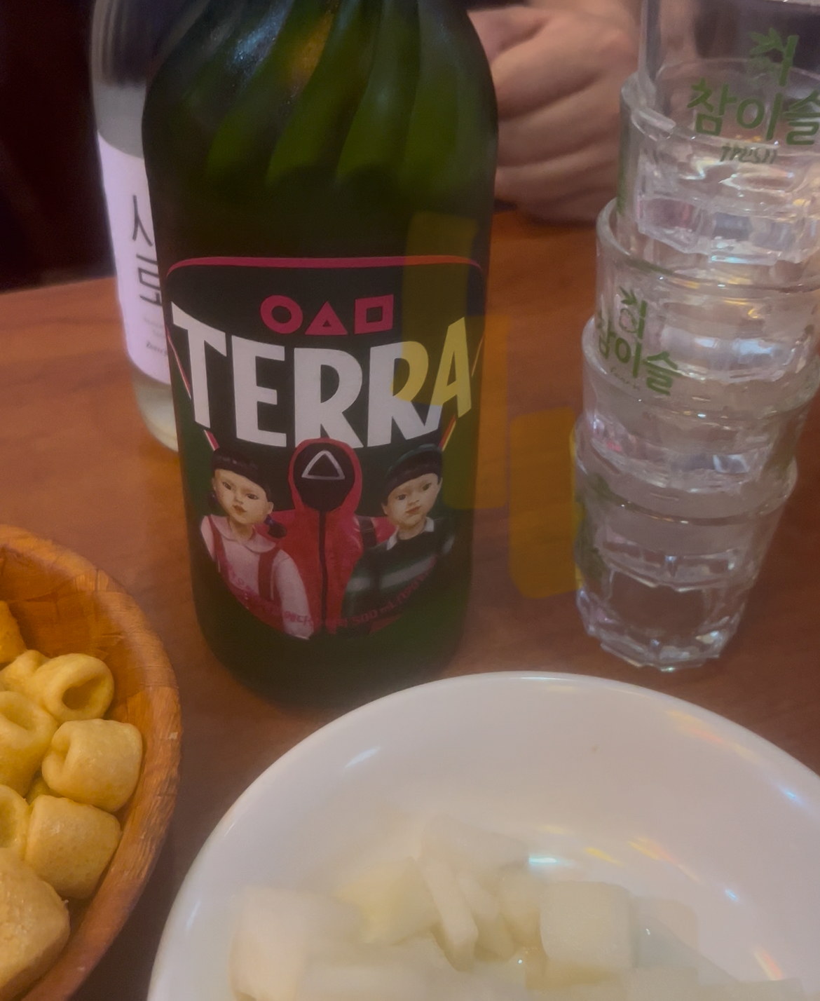 Korean beer with Squid Game branding