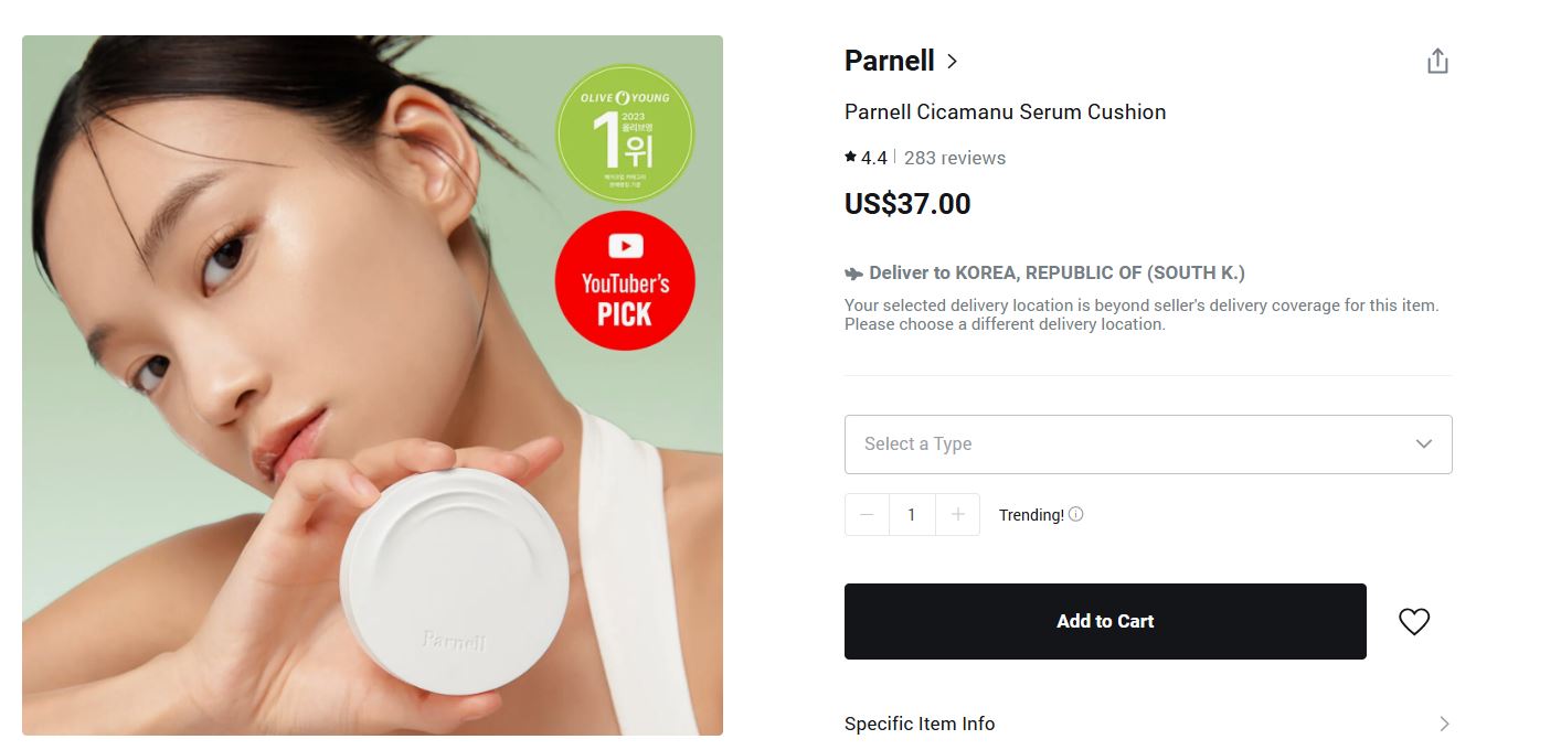 Parnell Cicamanu Serum Cushion
